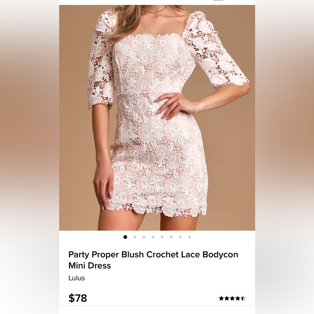Lulu's Pink Bodycon Mini Dress Crew Neck